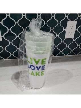 Live Love Lake 32oz Frosted Cup Set - 4 NWT